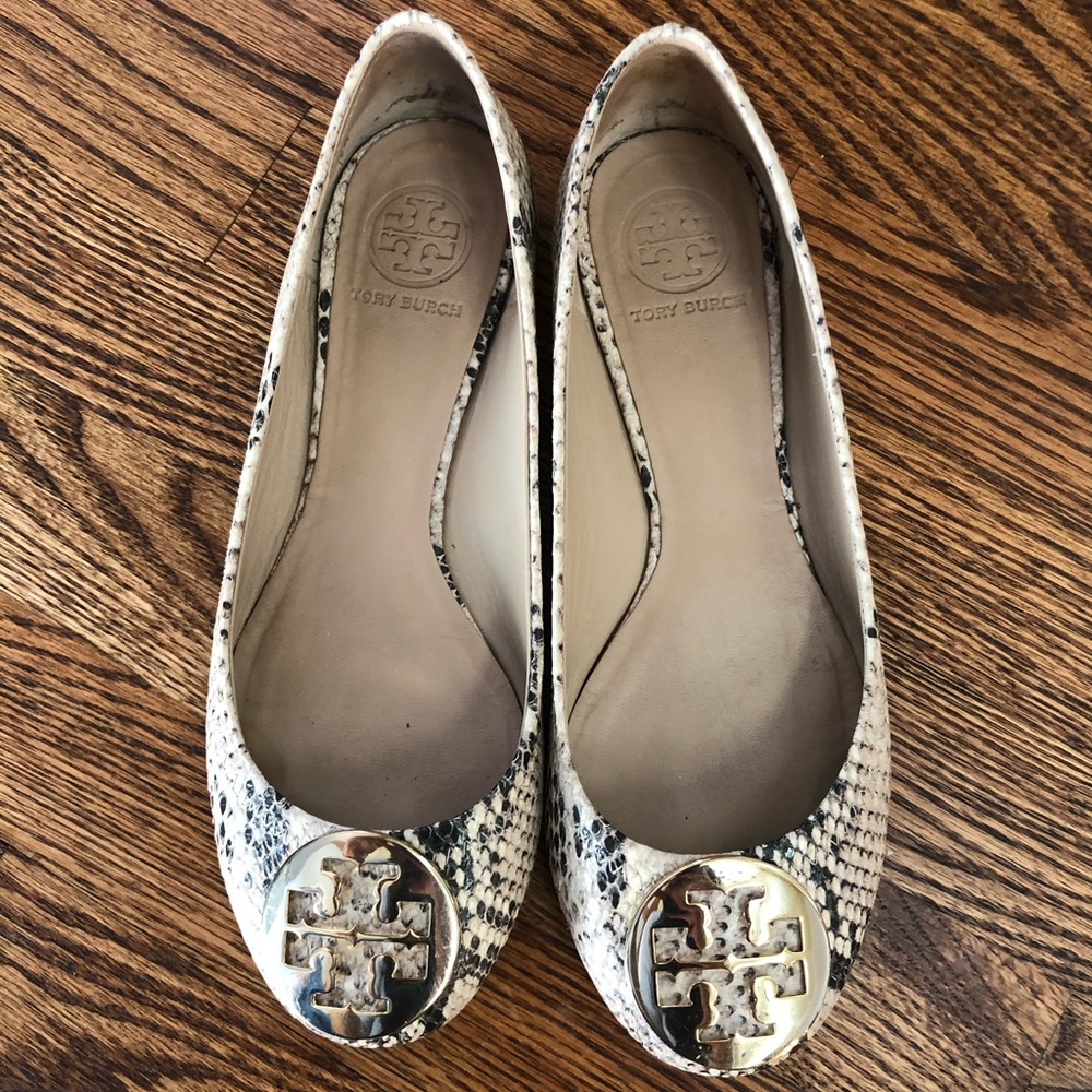 Tory Burch Snake Skin Flat
